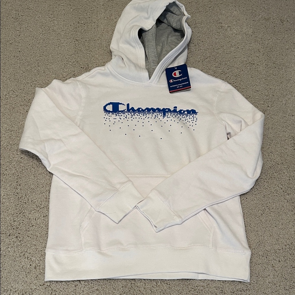 Champion White and Blue Boy’s Hoodie